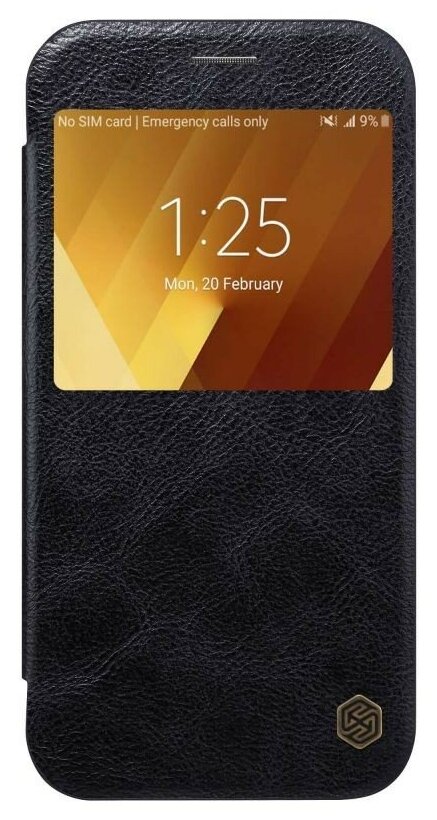 Чехол Nillkin Qin Leather Case для Samsung Galaxy A3 (2017) A320 Black (черный)