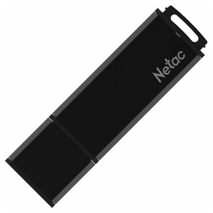 Флеш Диск Netac U351 256Gb , USB3.0, с колпачком, металлическая чёрная