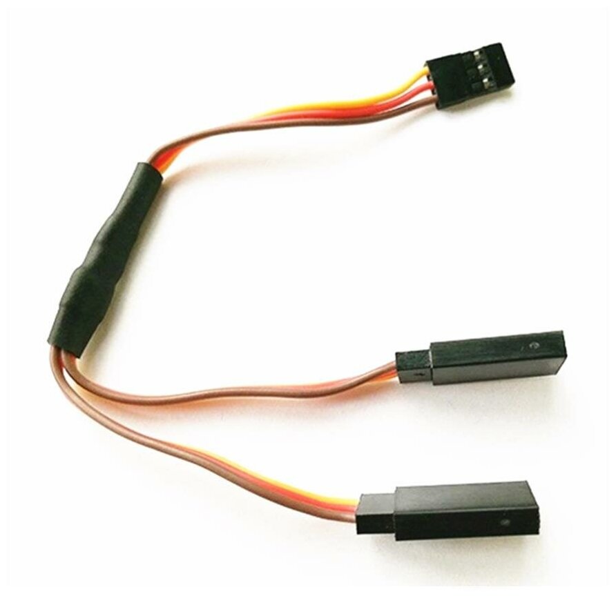 Y-образный провод серво разветвитель 15см. для сервоприводов сплиттер JST servo адаптер 150мм BLS-3, DS1071-1x3 2.54 mm awg 3-х жильный JR