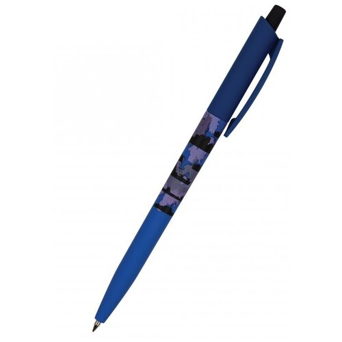 Ручка шариковая автоматическая BrunoVisconti, 0.5 мм, синий, HappyClick «военный паттерн. Корабли», Арт. 20-0241/36