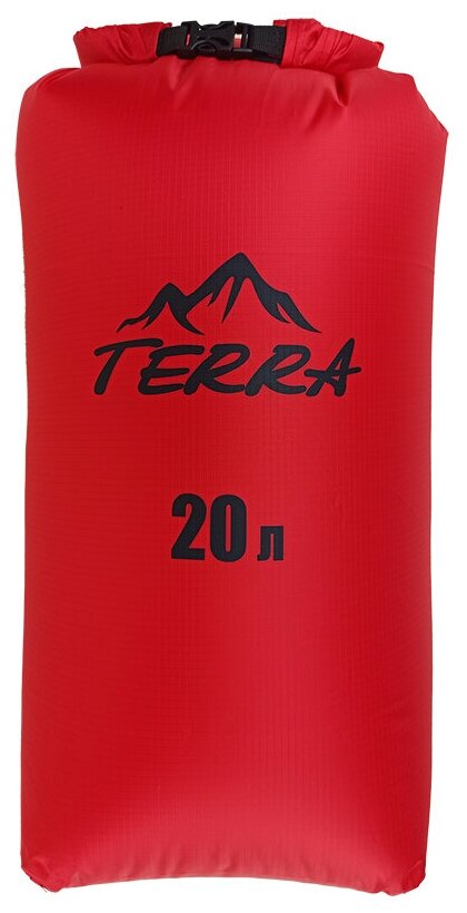 Гермомешок Terra 20л taffeta PU 5000мм / Гермосумка / для мокрых вещей / пляжная / водонепроницаемый мешок / бассейн / туристический поход / рыбалка