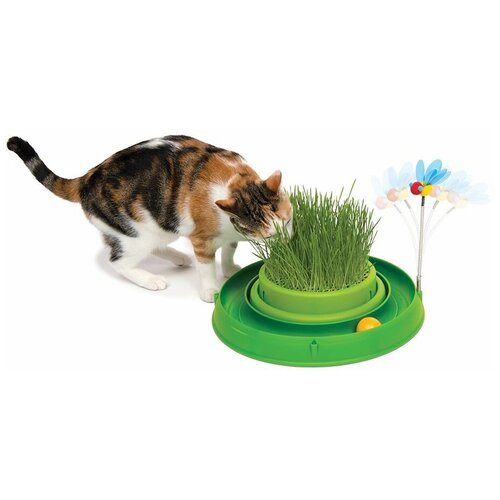 Catit игровой круг с мини-садом с зеленый травой