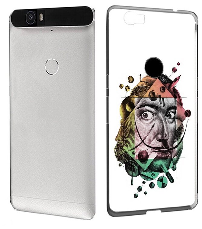 Чехол задняя-панель-накладка-бампер MyPads разноцветное лицо абстракция для Huawei Google Nexus 6P противоударный