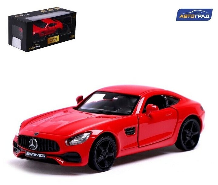 Машина металлическая MERCEDES-AMG GT S, 1:32, открываются двери, инерция, цвет красный