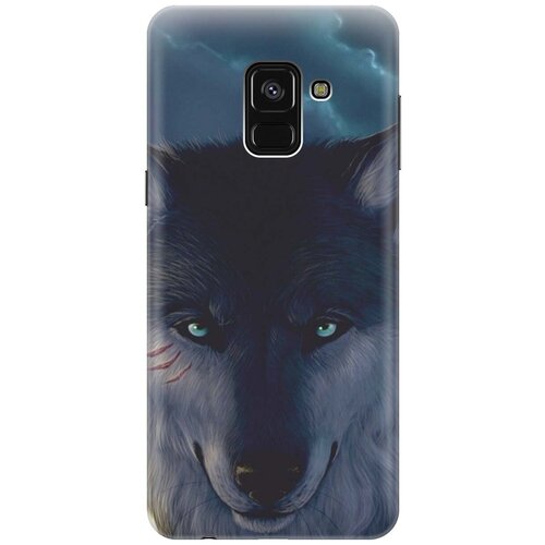 фото Re:paчехол - накладка artcolor для samsung galaxy a8+ (2018) с принтом "взгляд волка"