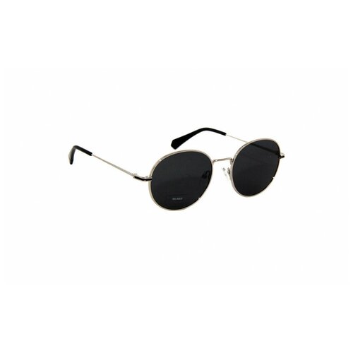 фото Солнцезащитные очки polaroid, круглые, оправа: металл, с защитой от уф, поляризационные, серебряный