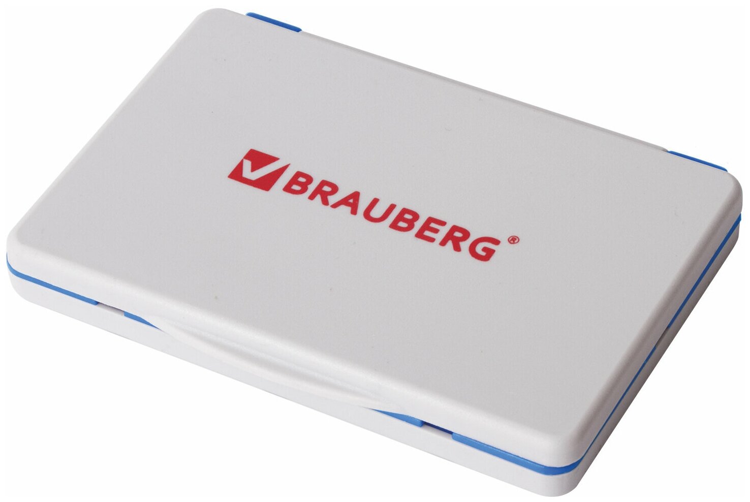 BRAUBERG Штемпельная подушка brauberg 100х80 мм (рабочая поверхность 90х50 мм) синяя краска 236867 6 шт.