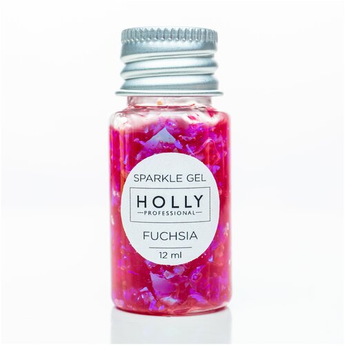 Holly Professional Глиттер для глаз, лица, волос и тела SPARKLE GEL Fuchsia