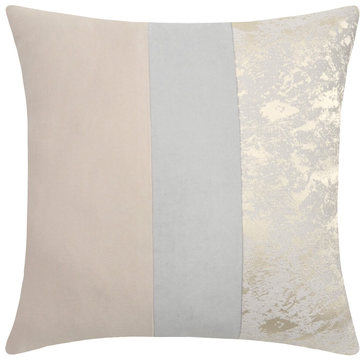 Наволочка - чехол для декоративной подушки на молнии Авелин, 45 х 45 см, бежевый, серый