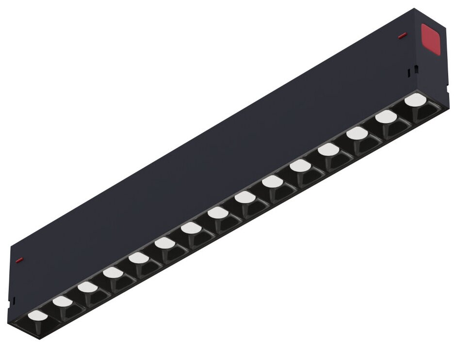 Трековый магнитный светодиодный светильник LINER S39 TUYA SMART DIM 30W 15х2W OSRAM 36° CRI90 4000K | Black L402x34x58mm 220V