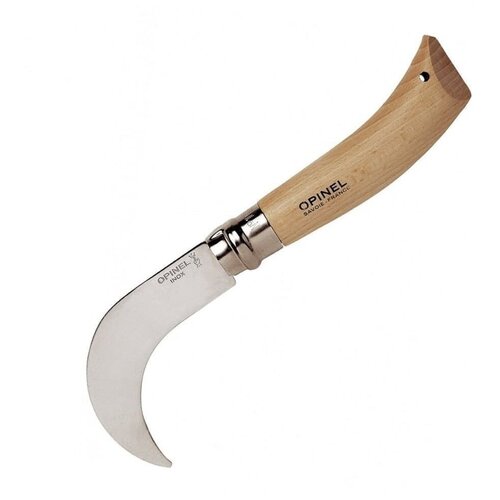 фото Нож складной opinel серии nature №10, садовый, клинок 10см, серповидный, нержавеющая сталь, рукоять 000657