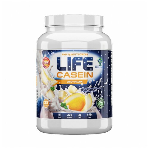 Протеиновый коктейль для набора мышечной массы Life Casein Juicy Melon 2LB