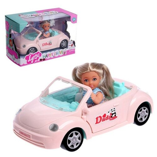 Кукла малышка Lyna в путешествии с машиной, питомцем и аксессуарами, микс кукла малышка лилиан с питомцем микс