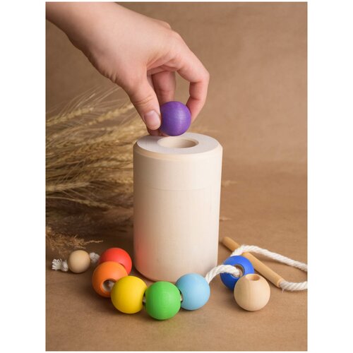 Сортер Деревянный со шнуровкой для детей