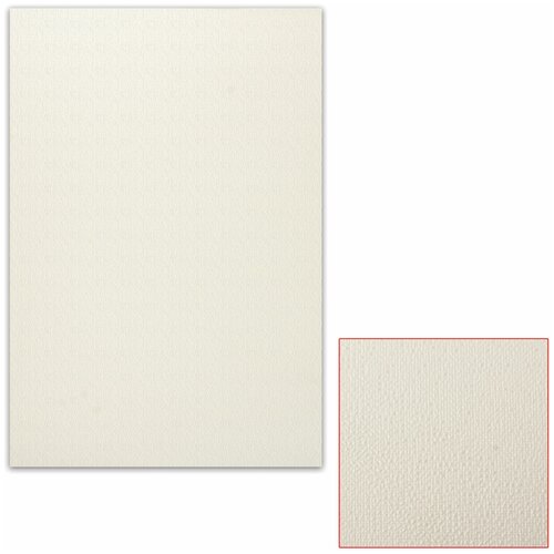 Картон белый грунтованный для масляной живописи, 35х50 см, односторонний, толщина 1,25 мм, масляный грунт