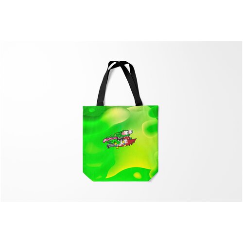 фото Сумка-шоппер / 40х40 см / популярные иллюстрации / urban style лизун на скейте burnettie