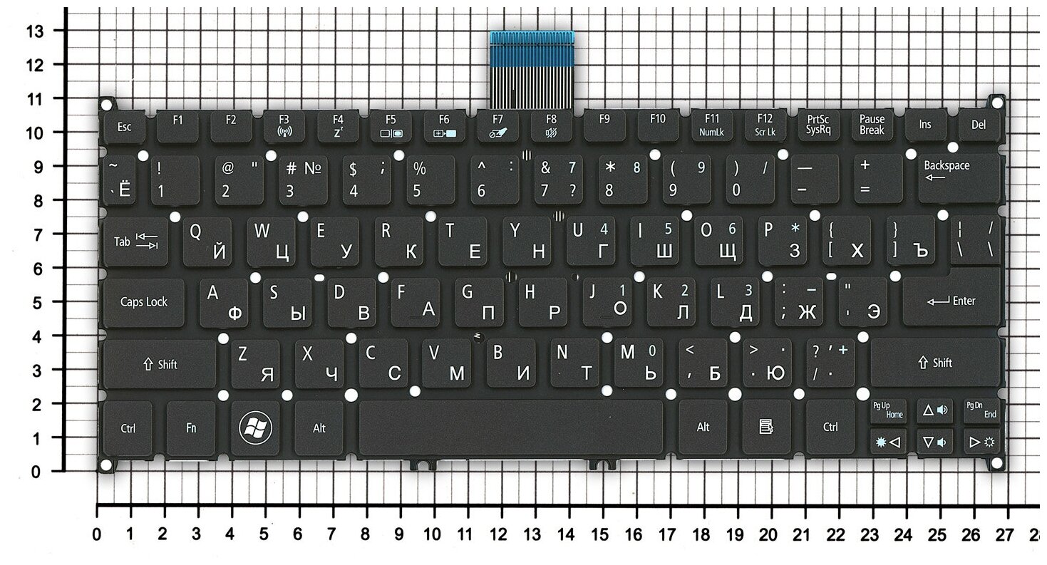 Клавиатура для ноутбука Acer NSK-R12PW черная