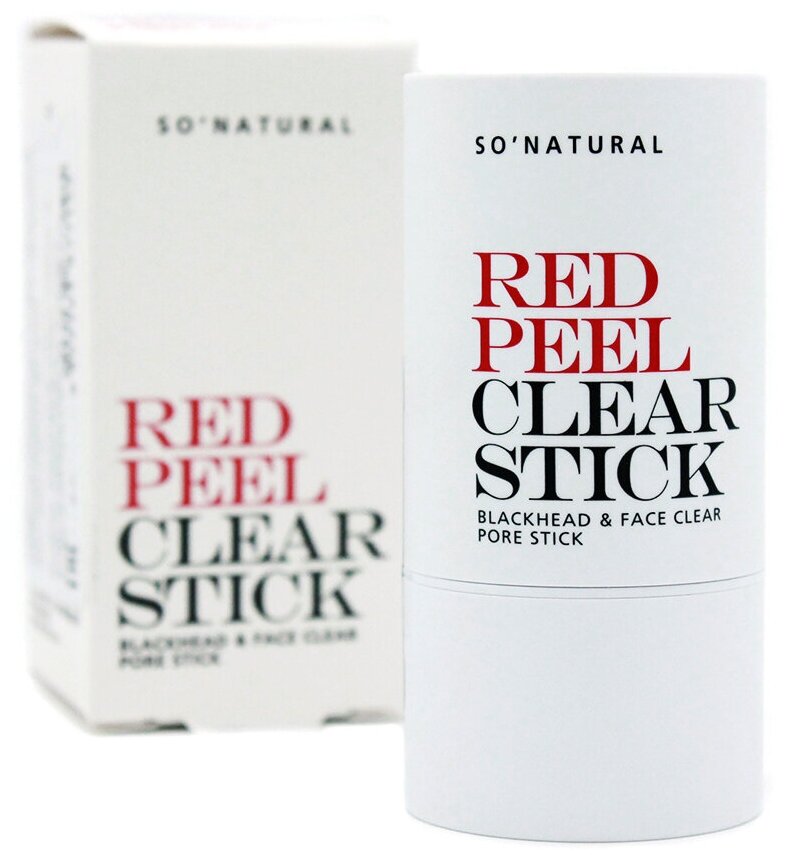 So Natural / Cкатка стик для очищения пор Red Peel Pore Clear Stick 23 мл Южная Корея