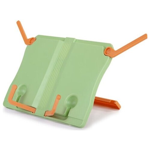 Подставка для книг Юнландия регулируемый наклон прочный ABC-пластик светло-зеленая 480₽
