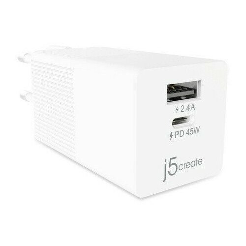 сетевое зарядное устройство j5create 20w pd usb c wall charger j5create 20w pd usb c wall charger Сетевое зарядное устройство j5create (JUP2445)