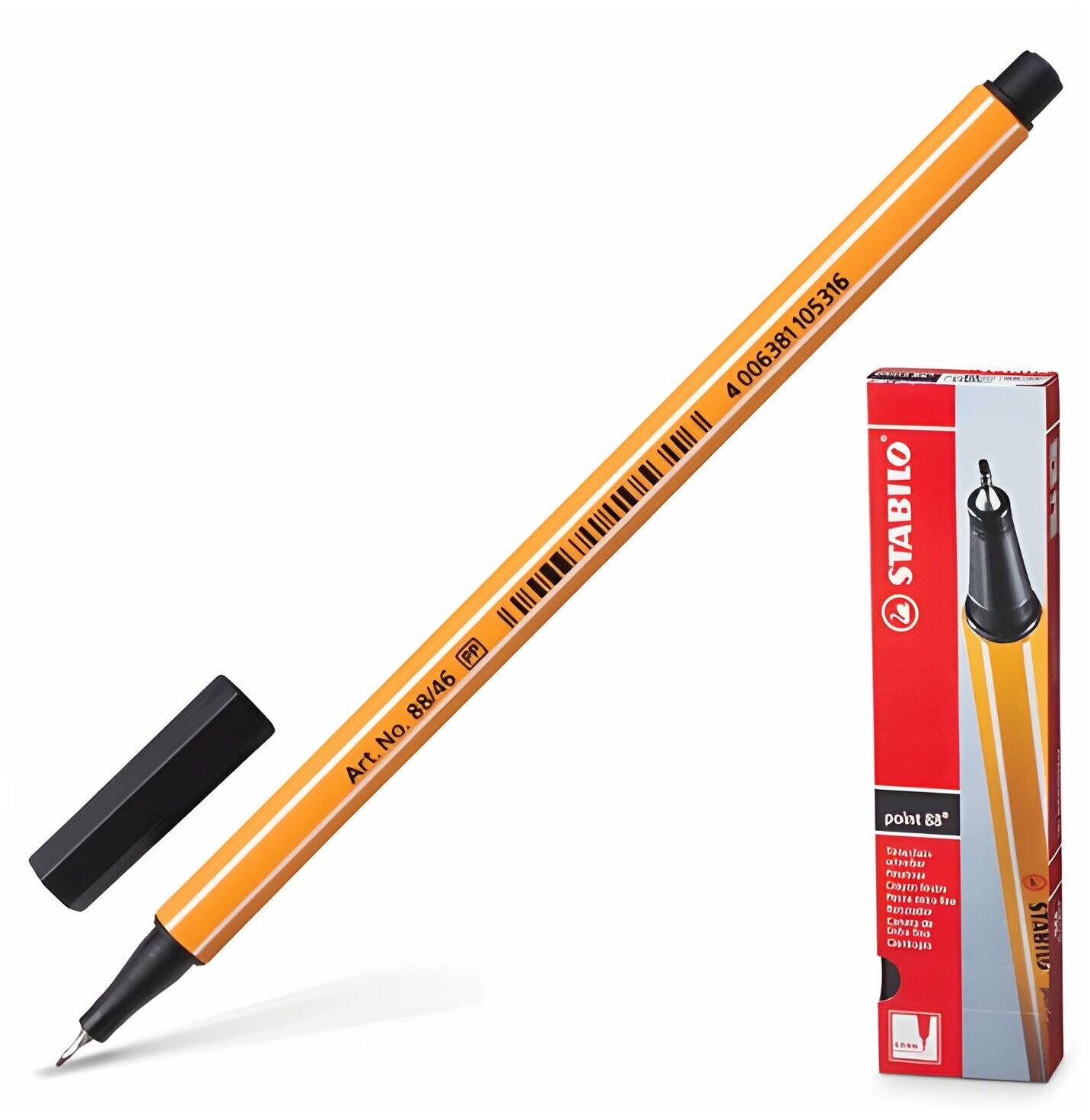 Ручка капиллярная STABILO Point , 0.4мм, зеленый - фото №2