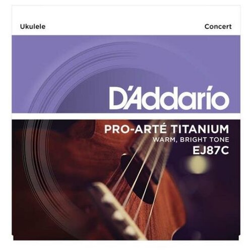 D'ADDARIO EJ87C SET CONCERT TITANIUM UKULELE струны для укулеле концерт