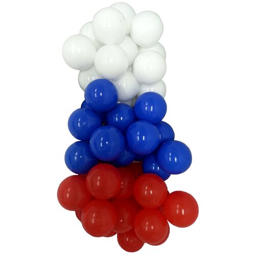 Набор шариков Триколор России, 50 шт (белый, синий, красный) для сухого бассейна, sbh121
