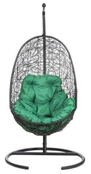 Подвесное кресло кокон Bigarden Easy (зеленая подушка)
