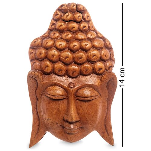 Деревянная Шкатулка головоломка Голова Будды, шкатулка с секретом Индонезия (дерево Суар) VITtovar