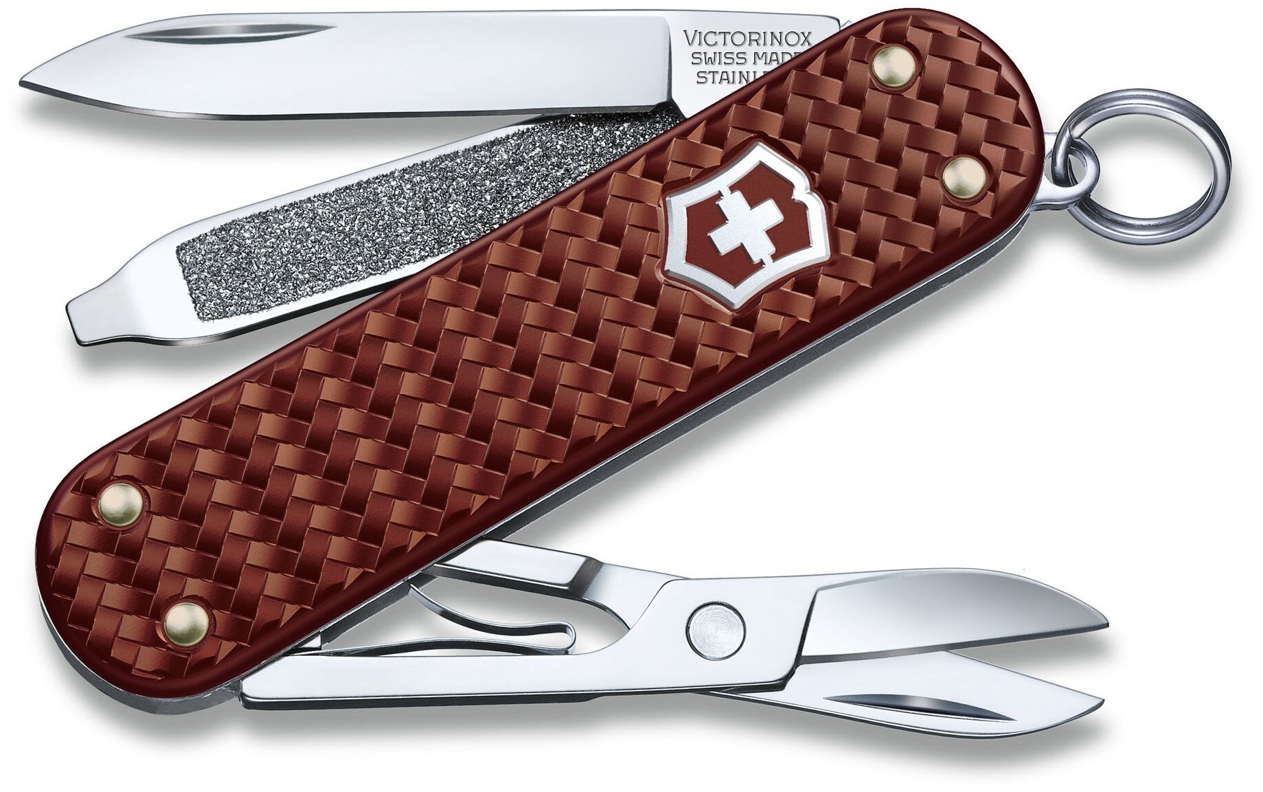 Нож-брелок Victorinox Classic SD Precious Alox Hazel Brown, 58 мм, 5 функций, коричневый