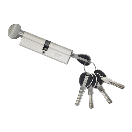 цилиндровый механизм личинка для замка с перфорированным ключами ключ вертушка cw70mm sn матовый никель msm Цилиндровый механизм (личинка для замка)с перфорированным ключами. ключ-вертушка CW120mm SN (Матовый никель) MSM