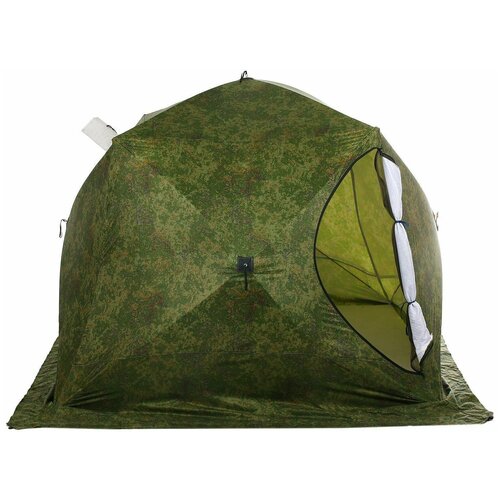 Палатка зимняя стэк КУБ 4-местная, трёхслойная, цвет камуфляж ДМ Стэк 5271564 .