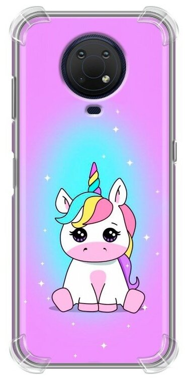 фото Дизайнерский силиконовый с усиленными углами чехол для Нокиа G20/G10 / Nokia G10 Единорог