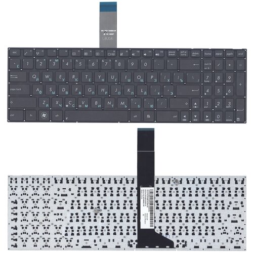 Клавиатура для ноутбука Asus X501XI, русская, черная, плоский Enter