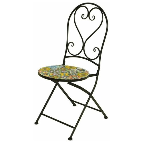 фото Садовый стул "андалусия" складной, металл, мозаика, kaemingk