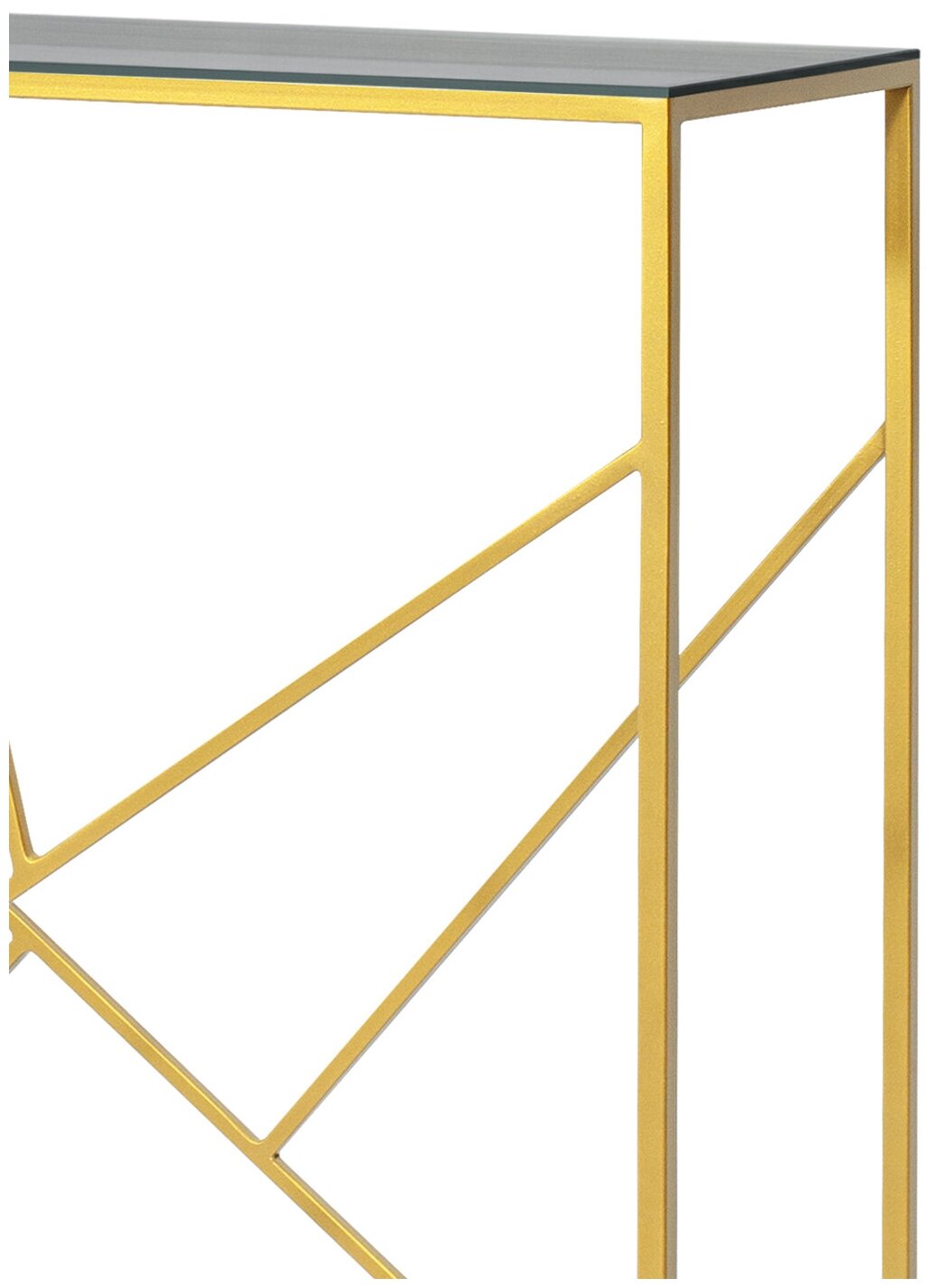 Консоль "Rio 1200" (каркас золото, тонированное стекло) 1200х875х280мм - фотография № 2