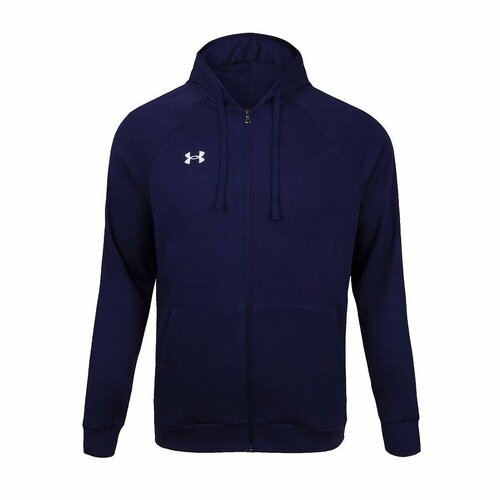 фото Толстовка спортивная under armour rival fleece fz hoodie, размер sm, , синий