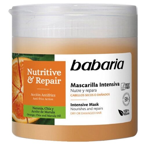 Babaria Женский Nutritive & Repair Восстанавливающая маска для волос с маслом апельсина 400мл маска для роста волос с маслом марулы 2 в 1 сила и блеск meoli 400 мл