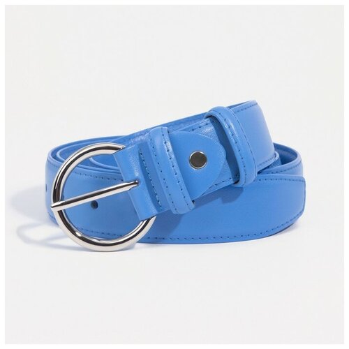 фото Ремень жен 06-01-02-01, 3,5*0,3*110 см, винт, пряжка металл, голубой noname