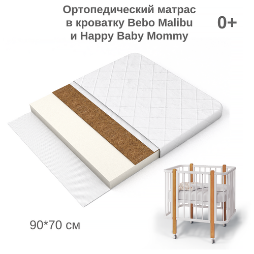 Матрас для новорожденного Bebo Light 70х90 см, в детскую кроватку