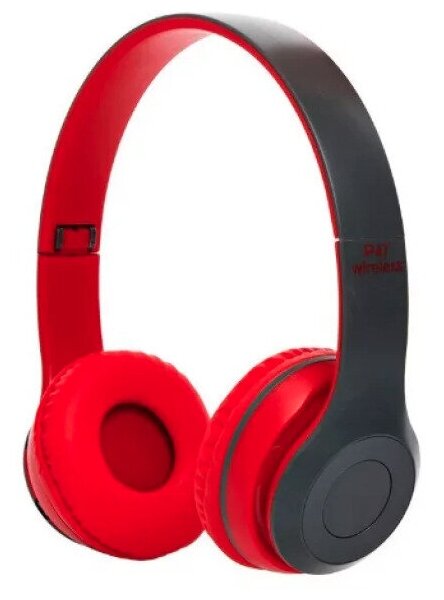 Беспроводные наушники накладные P47 Multi, красный / Bluetooth наушники / Наушники с микрофоном