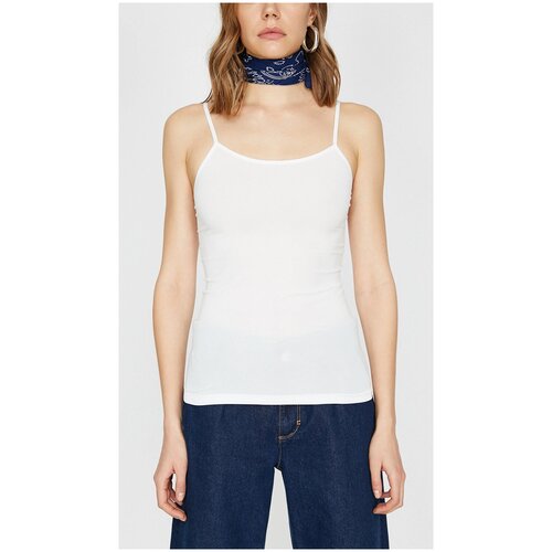 фото Майка koton women, 9yak38451gs, цвет: off white, размер: l