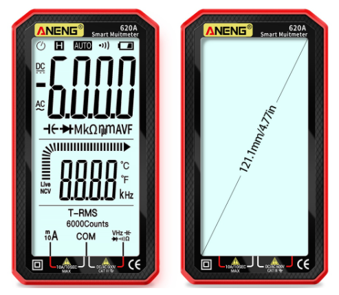 Мультиметр профессиональный цифровой True RMS ANENG 620A с NCV. 10 функций.