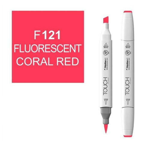 ShinHan Korea Маркер Touch Brush 121 флюр красный F121