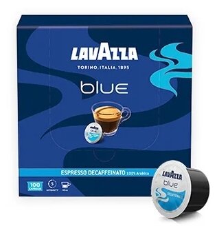 Lavazza Blue Espresso Decaffeinato 100 капсул 100% арабика (518)