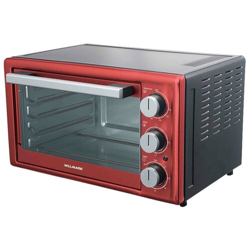 Духовка электрическая WILLMARK WO-367RB 30л 1500Вт противень таймер красно-черный 1074900₽
