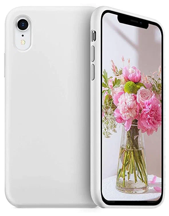 Чехол силиконовый Grand Price для iPhone XR 6.1" Full case series, белый