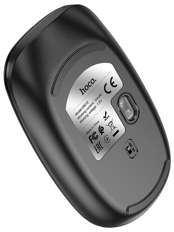 Hoco / GM15белый Мышь беспроводная для настольных компьютеров, ноутбуков, мобильных телефонов, планшетов
