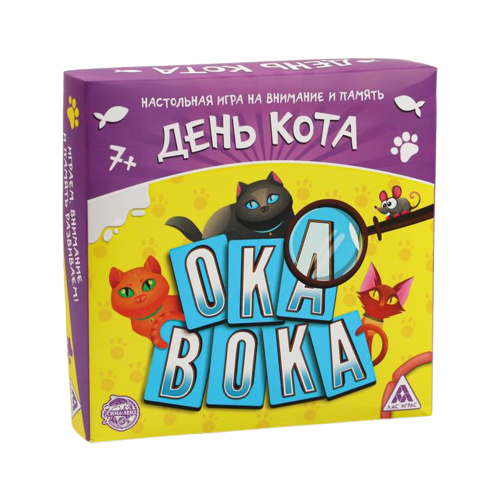 фото Настольная весёлая игра «окавока. день кота» лас играс