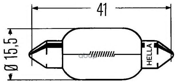 Лампа 24v R10w 15w Sv8,5-8 1 Шт. Картон HELLA арт. 8gm002091-261